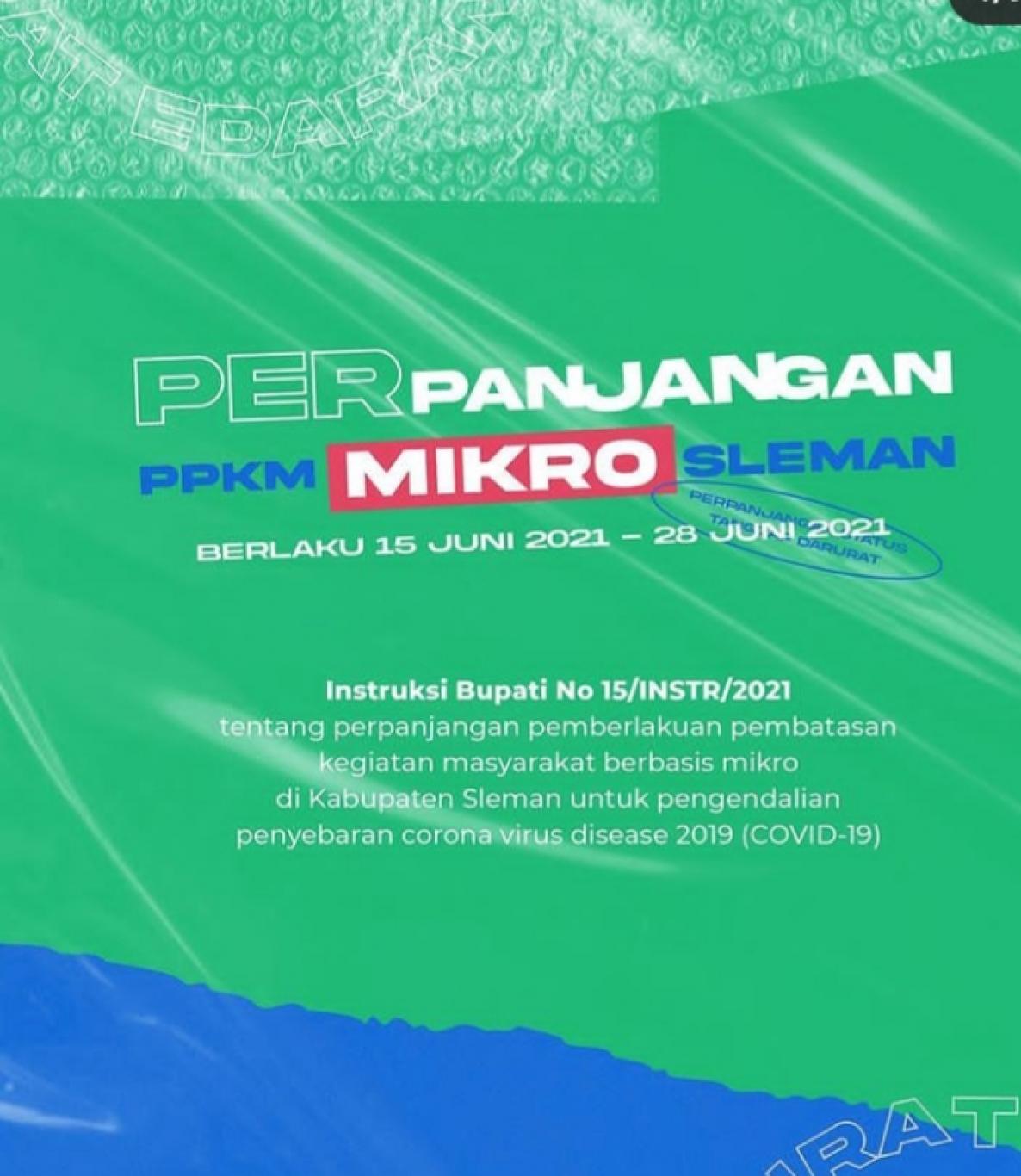 PERPANJANGAN PPKM MIKRO KABUPATEN SLEMAN