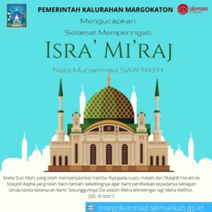 PEMERINTAH KALURAHAN MARGOKATON MENGUCAPKAN SELAMAT MEMPERINGATI ISRA’ MI’RAJ
