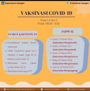 VAKSINASI COVID-19 DI KALURAHAN SE KAPANEWON SEYEGAN