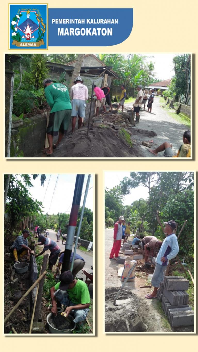 KEGIATAN GOTONG ROYONG PERBAIKKAN PAGAR JALAN PADUKUHAN GRAJEGAN