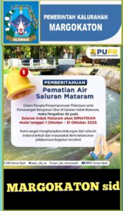 INFORMASI PEMATIAN SALURAN SELOKAN MATARAM