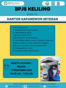 INFORMASI PELAYANAN BPJS DI WILAYAH KAPANEWON SEYEGAN