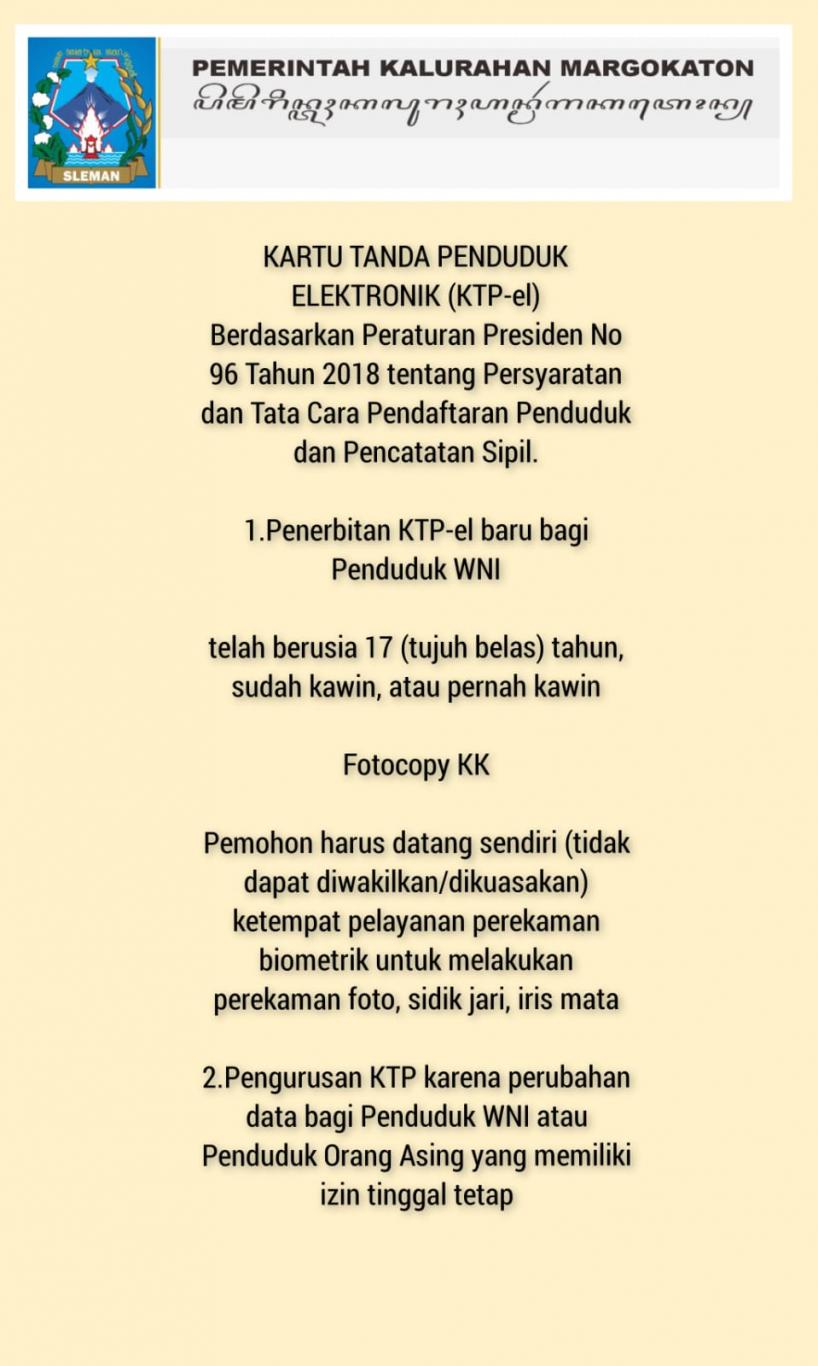 SYARAT PEMBUATAN KTP- ELEKTRONIK