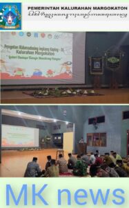 DOA BERSAMA DAN POTONG TUMPENG DALAM RANGKA HARI JADI KALURAHAN MARGOKATON KE-76