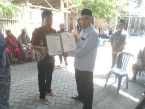 PENYERAHAN AKTA KEMATIAN UNTUK WARGA MARGOKATON PROGRAM LUKADESI TAHUN 2024 PADUKUHAN BEDILAN BOLU