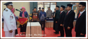 PENGAMBILAN SUMPAH JABATAN DAN PELANTIKAN PAMONG KALURAHAN MARGOKATON