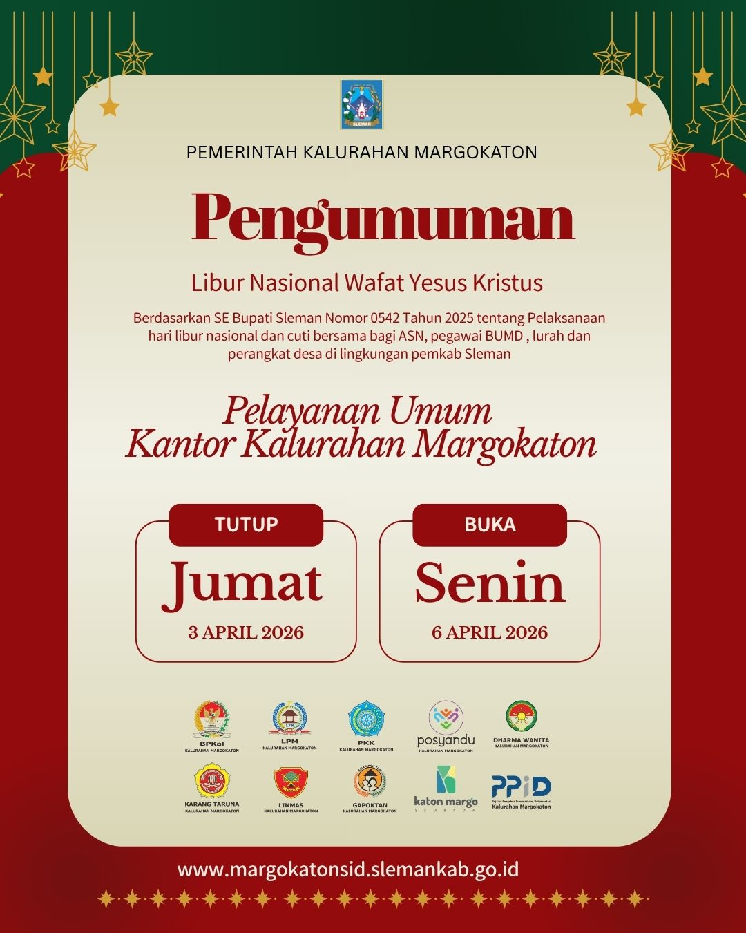 INFORMASI LIBUR PELAYANAN UMUM