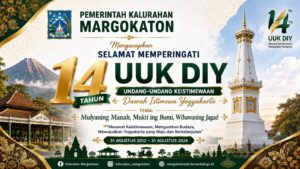 SELAMAT MEMPERINGATI 14 TAHUN UNDANG-UNDANG KEISTIMEWAAN YOGYAKARTA